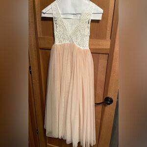 2Bunnies Girl Peony Lace Back A-Line Straight Tutu Tulle
Party Flower Girl Dress